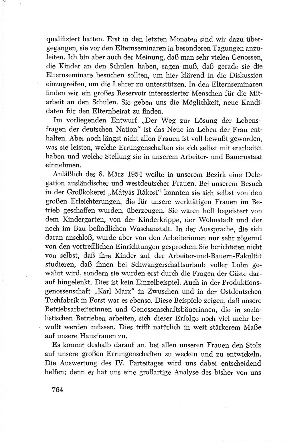 Protokoll der Verhandlungen des Ⅳ. Parteitages der Sozialistischen Einheitspartei Deutschlands (SED) [Deutsche Demokratische Republik (DDR)] 1954, Seite 764