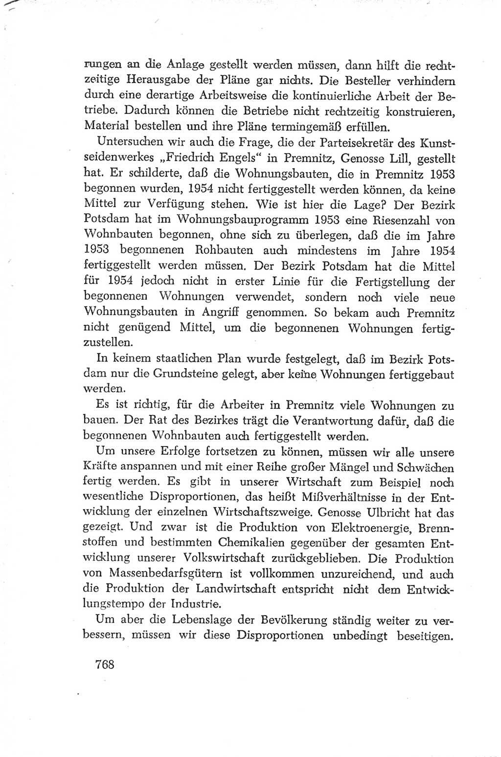 Protokoll der Verhandlungen des Ⅳ. Parteitages der Sozialistischen Einheitspartei Deutschlands (SED) [Deutsche Demokratische Republik (DDR)] 1954, Seite 768