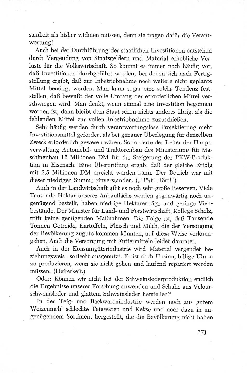 Protokoll der Verhandlungen des Ⅳ. Parteitages der Sozialistischen Einheitspartei Deutschlands (SED) [Deutsche Demokratische Republik (DDR)] 1954, Seite 771