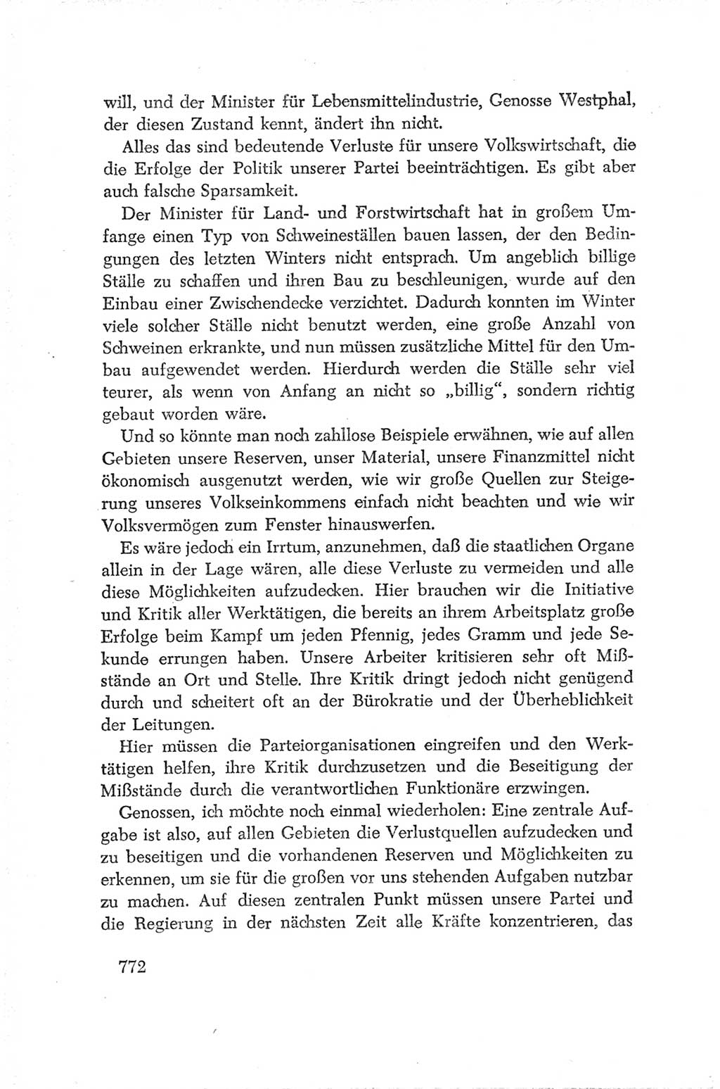 Protokoll der Verhandlungen des Ⅳ. Parteitages der Sozialistischen Einheitspartei Deutschlands (SED) [Deutsche Demokratische Republik (DDR)] 1954, Seite 772