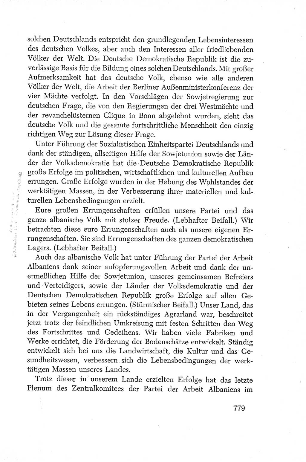 Protokoll der Verhandlungen des Ⅳ. Parteitages der Sozialistischen Einheitspartei Deutschlands (SED) [Deutsche Demokratische Republik (DDR)] 1954, Seite 779