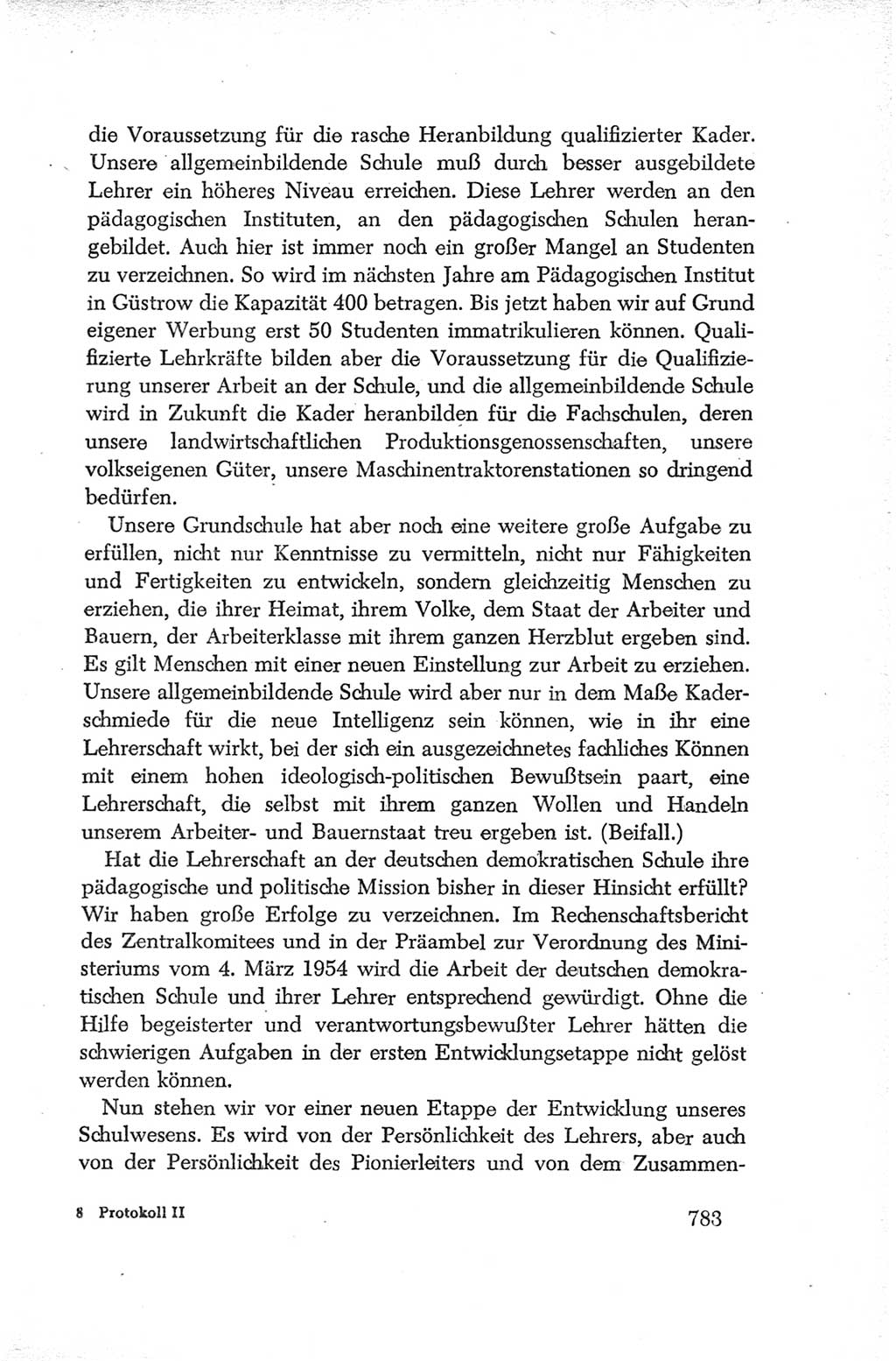 Protokoll der Verhandlungen des Ⅳ. Parteitages der Sozialistischen Einheitspartei Deutschlands (SED) [Deutsche Demokratische Republik (DDR)] 1954, Seite 783