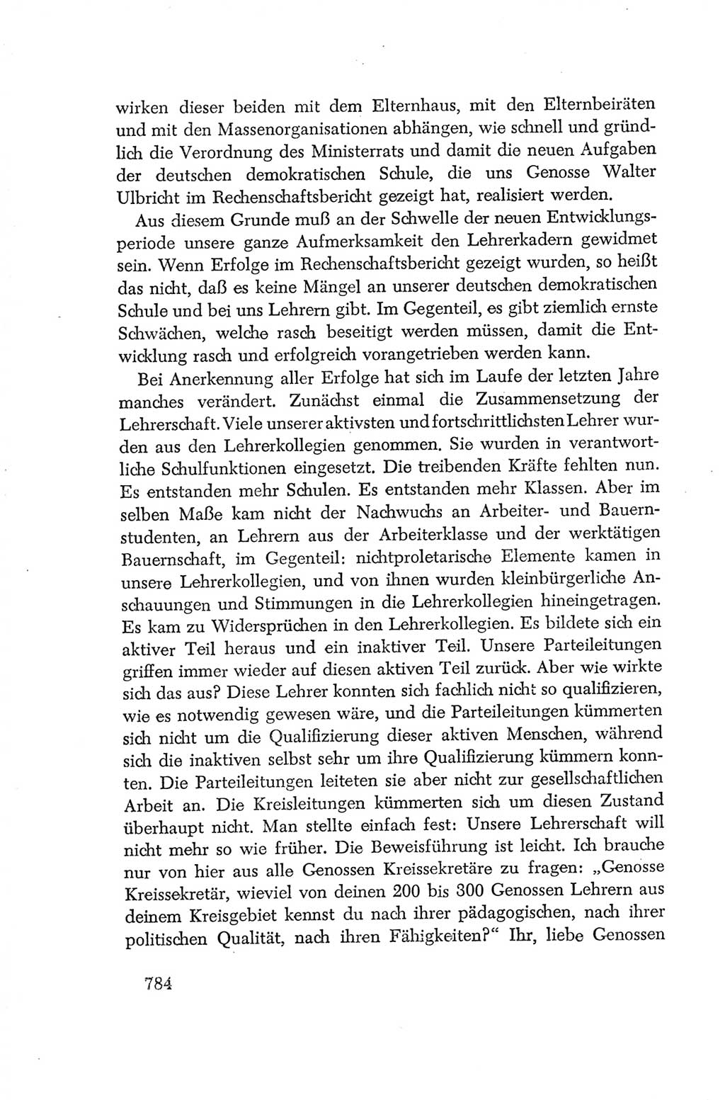 Protokoll der Verhandlungen des Ⅳ. Parteitages der Sozialistischen Einheitspartei Deutschlands (SED) [Deutsche Demokratische Republik (DDR)] 1954, Seite 784