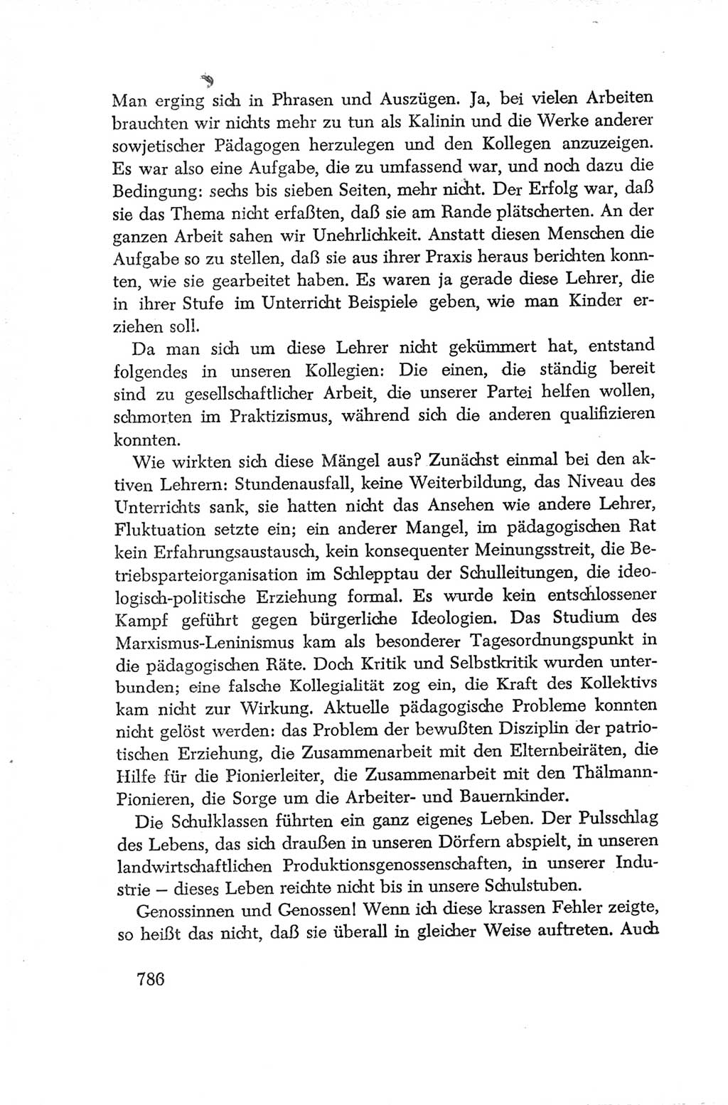 Protokoll der Verhandlungen des Ⅳ. Parteitages der Sozialistischen Einheitspartei Deutschlands (SED) [Deutsche Demokratische Republik (DDR)] 1954, Seite 786