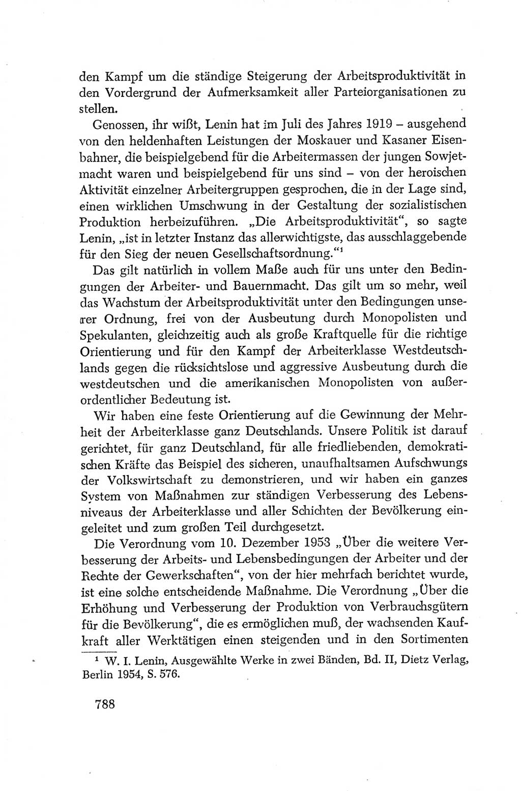 Protokoll der Verhandlungen des Ⅳ. Parteitages der Sozialistischen Einheitspartei Deutschlands (SED) [Deutsche Demokratische Republik (DDR)] 1954, Seite 788