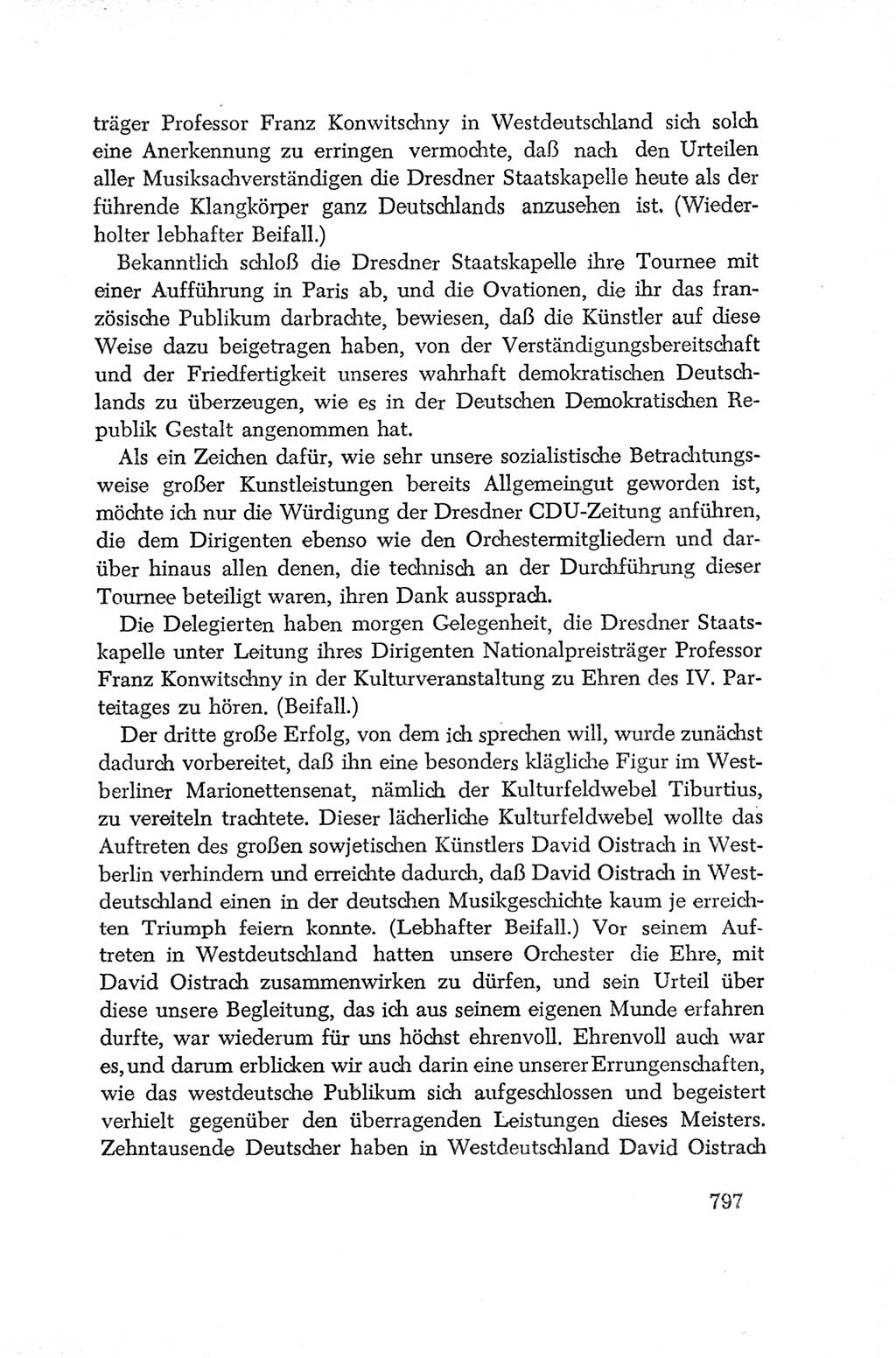 Protokoll der Verhandlungen des Ⅳ. Parteitages der Sozialistischen Einheitspartei Deutschlands (SED) [Deutsche Demokratische Republik (DDR)] 1954, Seite 797