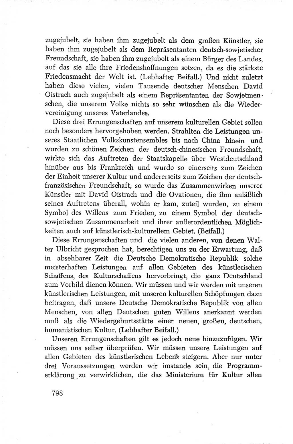 Protokoll der Verhandlungen des Ⅳ. Parteitages der Sozialistischen Einheitspartei Deutschlands (SED) [Deutsche Demokratische Republik (DDR)] 1954, Seite 798