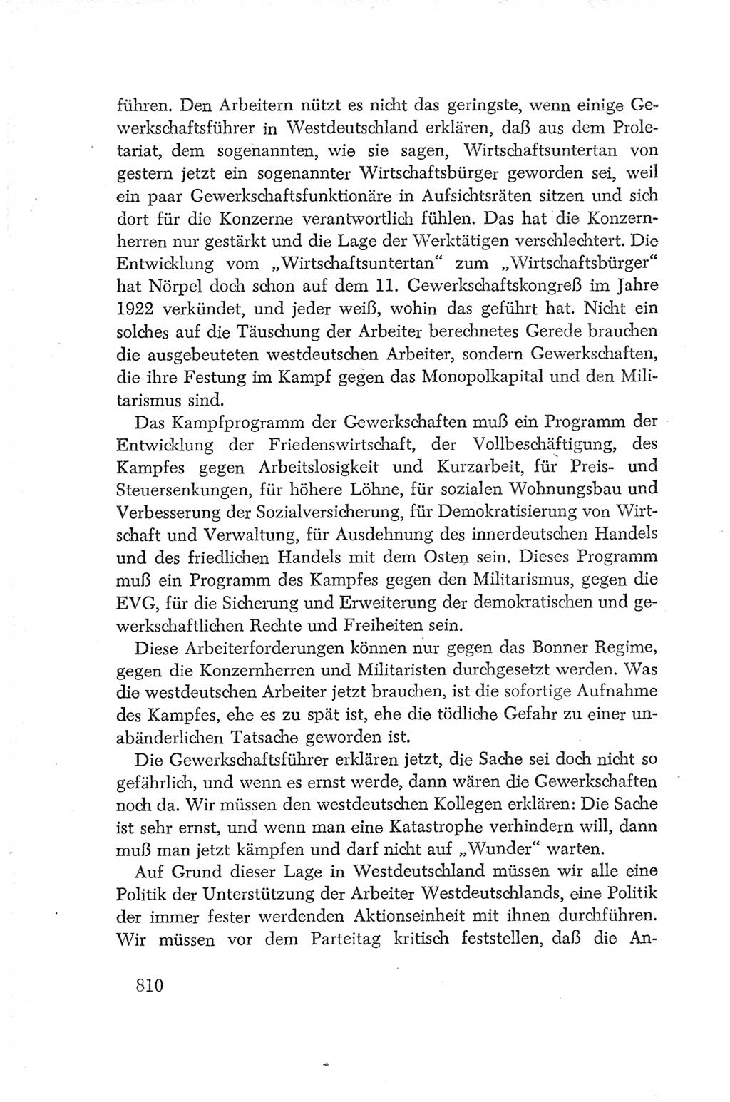 Protokoll der Verhandlungen des Ⅳ. Parteitages der Sozialistischen Einheitspartei Deutschlands (SED) [Deutsche Demokratische Republik (DDR)] 1954, Seite 810
