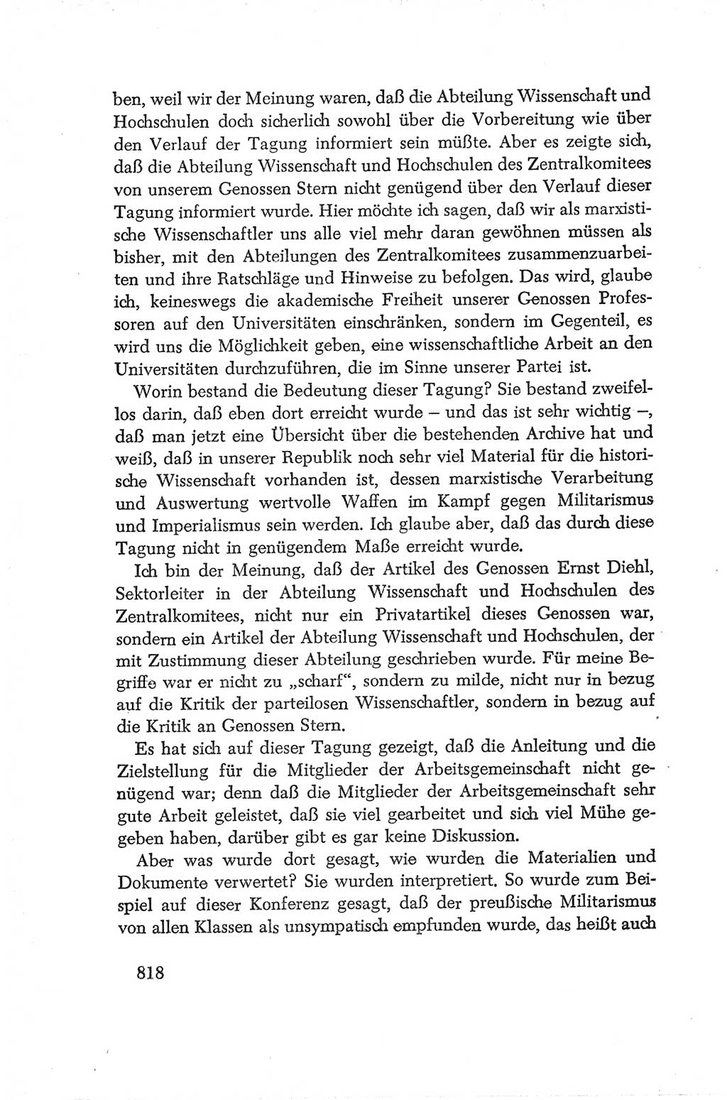 Protokoll der Verhandlungen des Ⅳ. Parteitages der Sozialistischen Einheitspartei Deutschlands (SED) [Deutsche Demokratische Republik (DDR)] 1954, Seite 818