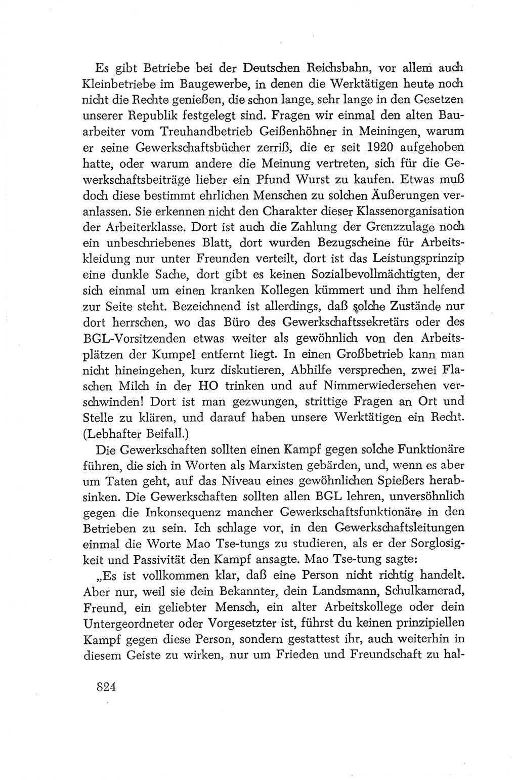 Protokoll der Verhandlungen des Ⅳ. Parteitages der Sozialistischen Einheitspartei Deutschlands (SED) [Deutsche Demokratische Republik (DDR)] 1954, Seite 824