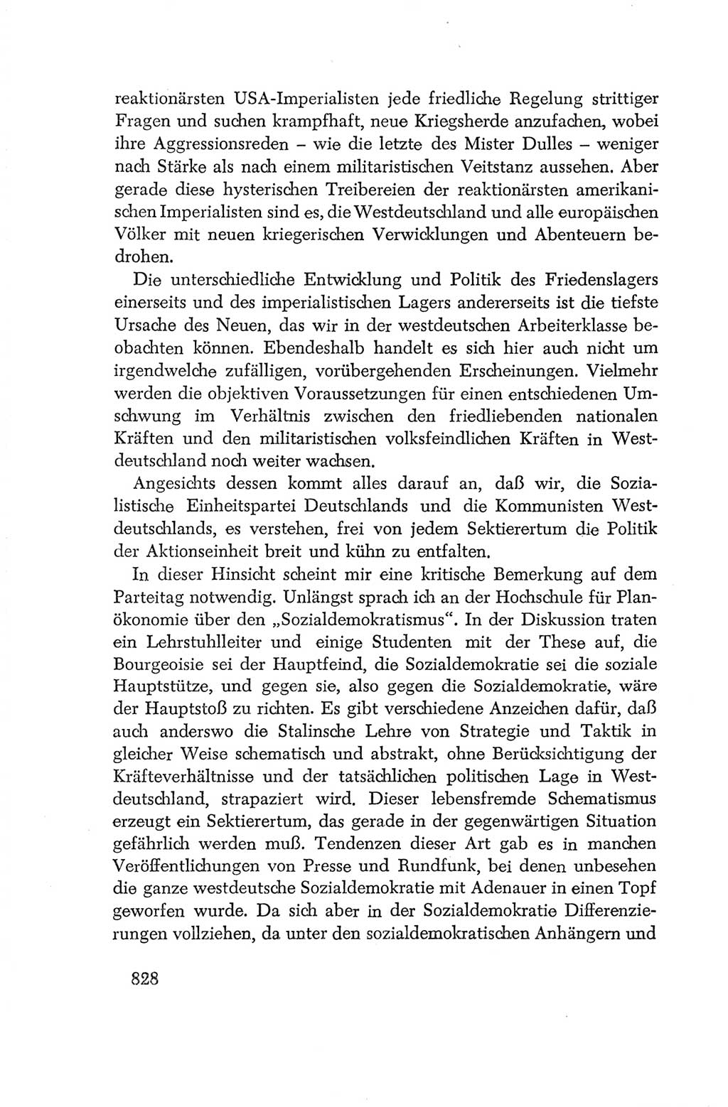 Protokoll der Verhandlungen des Ⅳ. Parteitages der Sozialistischen Einheitspartei Deutschlands (SED) [Deutsche Demokratische Republik (DDR)] 1954, Seite 828