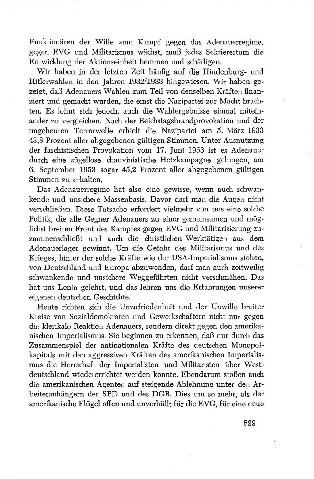 Protokoll der Verhandlungen des Ⅳ. Parteitages der Sozialistischen Einheitspartei Deutschlands (SED) [Deutsche Demokratische Republik (DDR)] 1954, Seite 829
