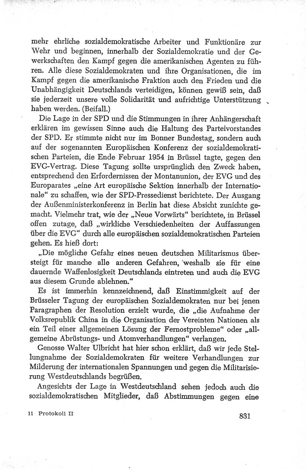 Protokoll der Verhandlungen des Ⅳ. Parteitages der Sozialistischen Einheitspartei Deutschlands (SED) [Deutsche Demokratische Republik (DDR)] 1954, Seite 831