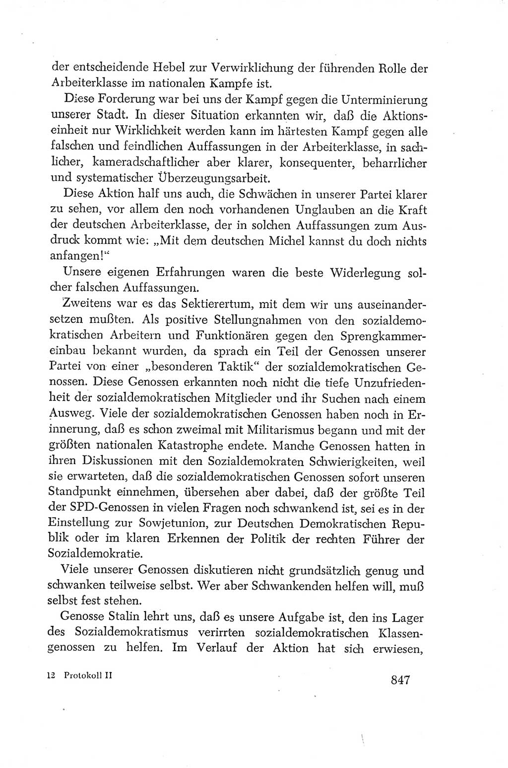 Protokoll der Verhandlungen des Ⅳ. Parteitages der Sozialistischen Einheitspartei Deutschlands (SED) [Deutsche Demokratische Republik (DDR)] 1954, Seite 847
