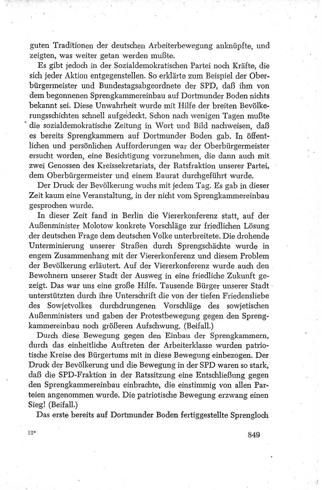 Protokoll der Verhandlungen des Ⅳ. Parteitages der Sozialistischen Einheitspartei Deutschlands (SED) [Deutsche Demokratische Republik (DDR)] 1954, Seite 849