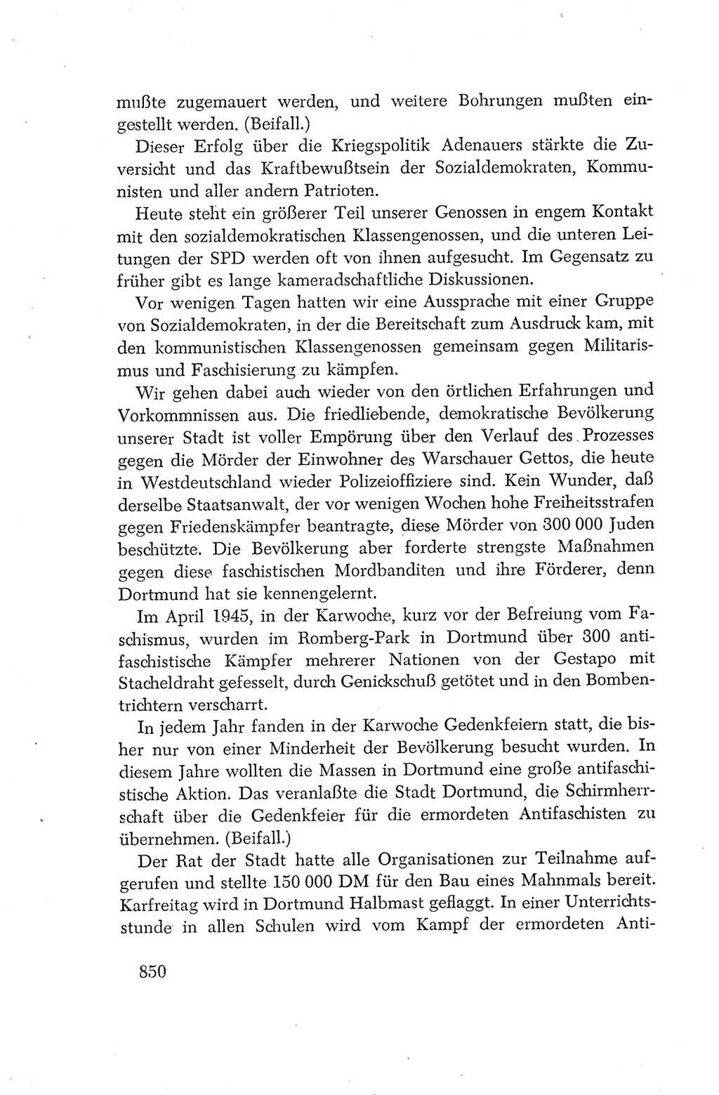Protokoll der Verhandlungen des Ⅳ. Parteitages der Sozialistischen Einheitspartei Deutschlands (SED) [Deutsche Demokratische Republik (DDR)] 1954, Seite 850