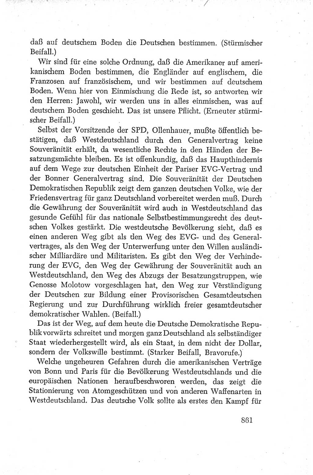 Protokoll der Verhandlungen des Ⅳ. Parteitages der Sozialistischen Einheitspartei Deutschlands (SED) [Deutsche Demokratische Republik (DDR)] 1954, Seite 861