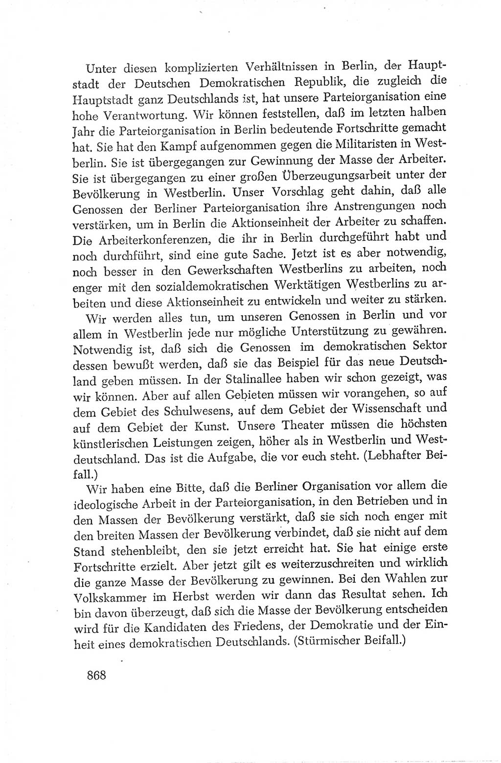 Protokoll der Verhandlungen des Ⅳ. Parteitages der Sozialistischen Einheitspartei Deutschlands (SED) [Deutsche Demokratische Republik (DDR)] 1954, Seite 868