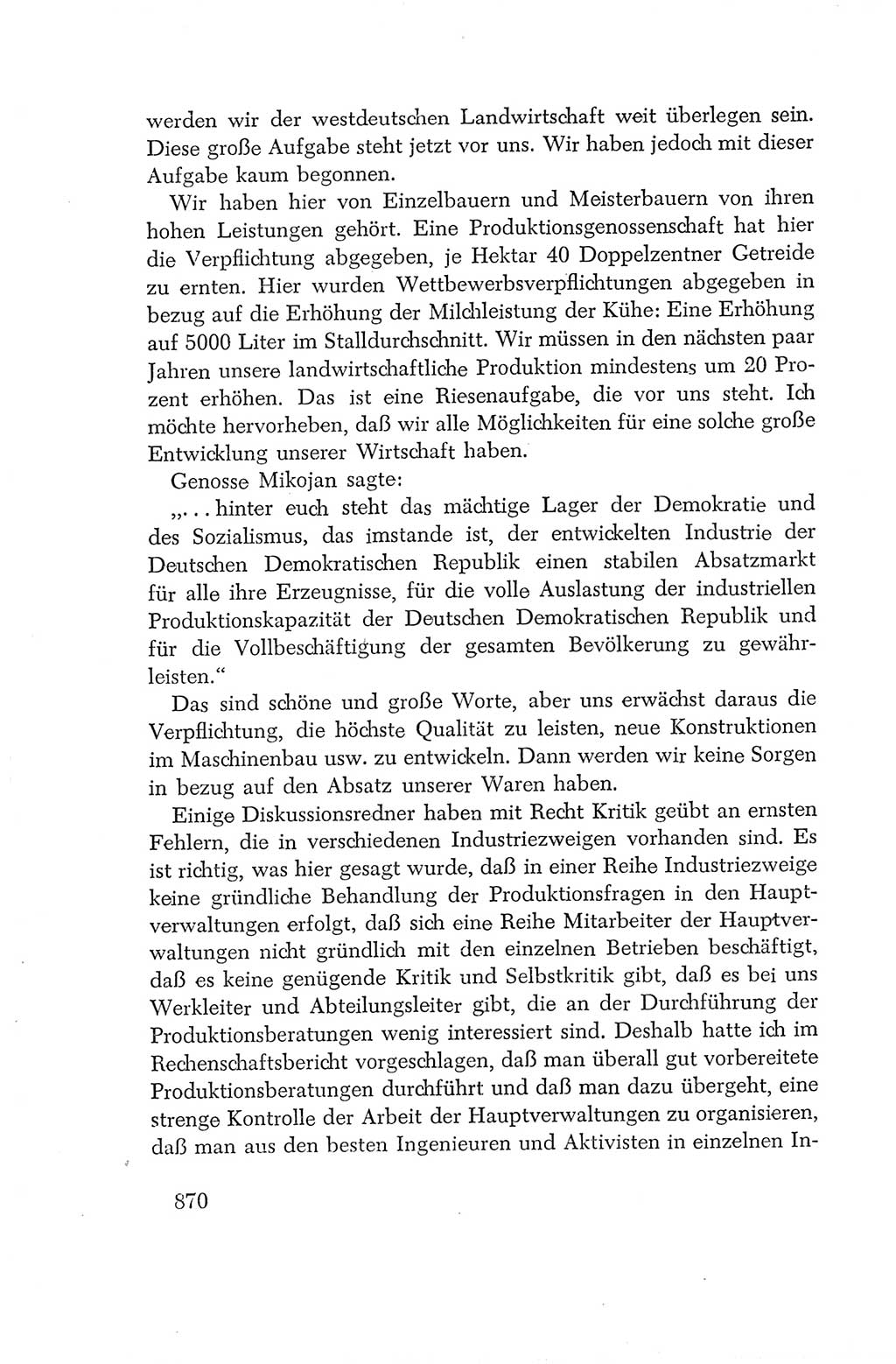 Protokoll der Verhandlungen des Ⅳ. Parteitages der Sozialistischen Einheitspartei Deutschlands (SED) [Deutsche Demokratische Republik (DDR)] 1954, Seite 870