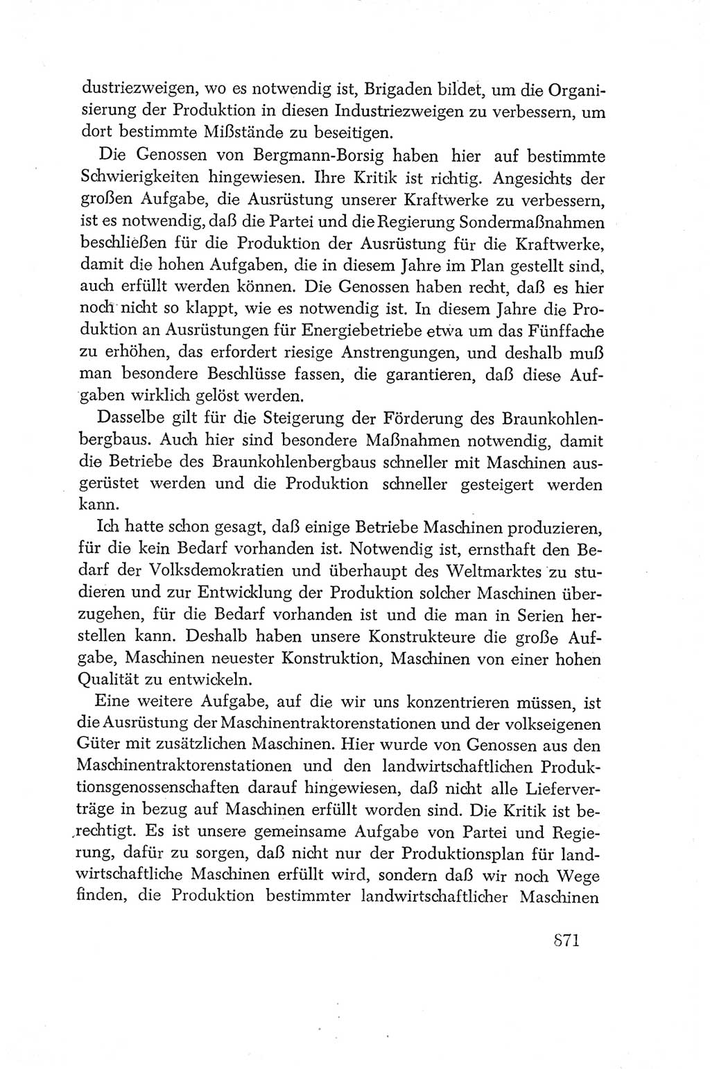 Protokoll der Verhandlungen des Ⅳ. Parteitages der Sozialistischen Einheitspartei Deutschlands (SED) [Deutsche Demokratische Republik (DDR)] 1954, Seite 871