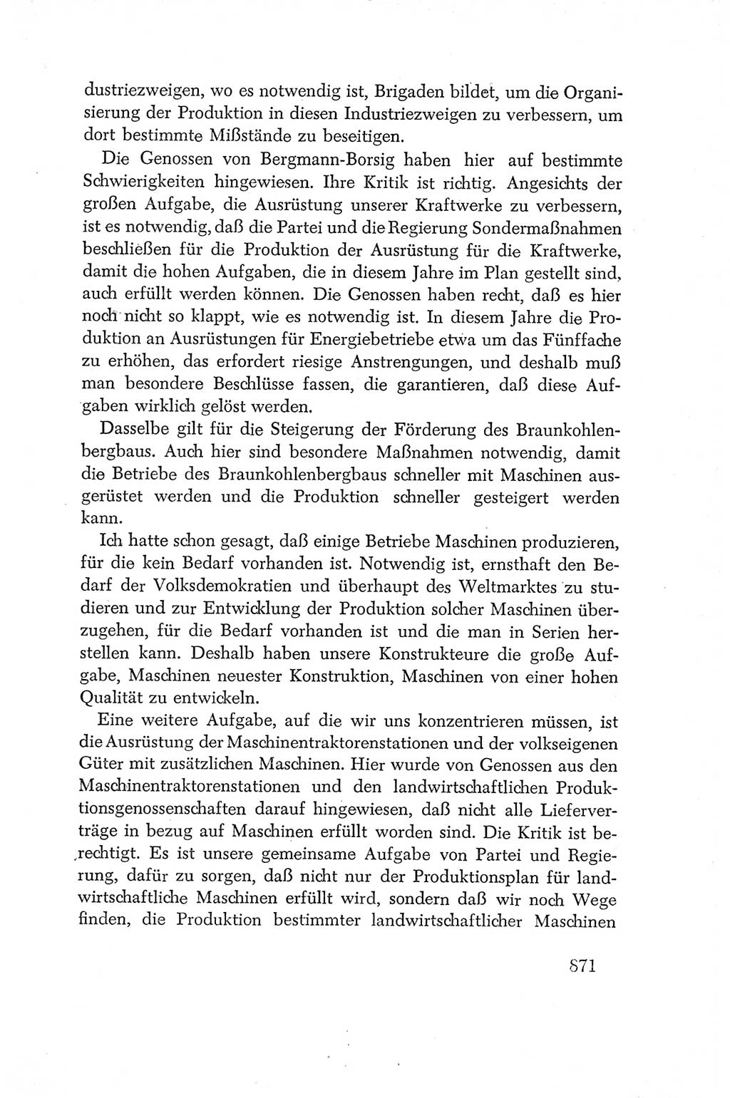 Protokoll der Verhandlungen des Ⅳ. Parteitages der Sozialistischen Einheitspartei Deutschlands (SED) [Deutsche Demokratische Republik (DDR)] 1954, Seite 871