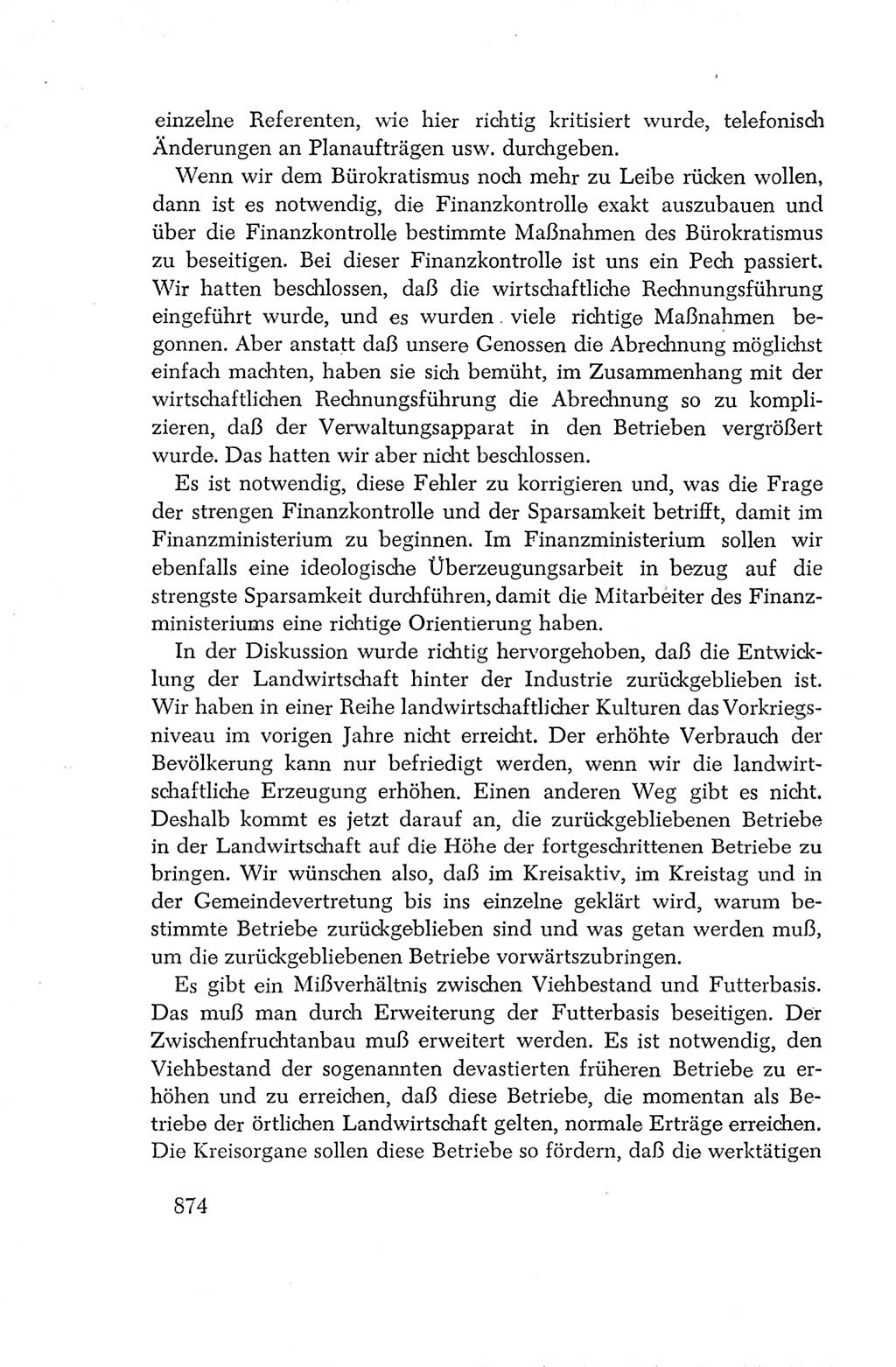 Protokoll der Verhandlungen des Ⅳ. Parteitages der Sozialistischen Einheitspartei Deutschlands (SED) [Deutsche Demokratische Republik (DDR)] 1954, Seite 874
