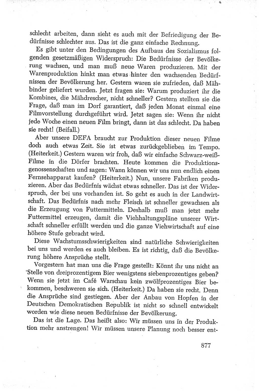 Protokoll der Verhandlungen des Ⅳ. Parteitages der Sozialistischen Einheitspartei Deutschlands (SED) [Deutsche Demokratische Republik (DDR)] 1954, Seite 877
