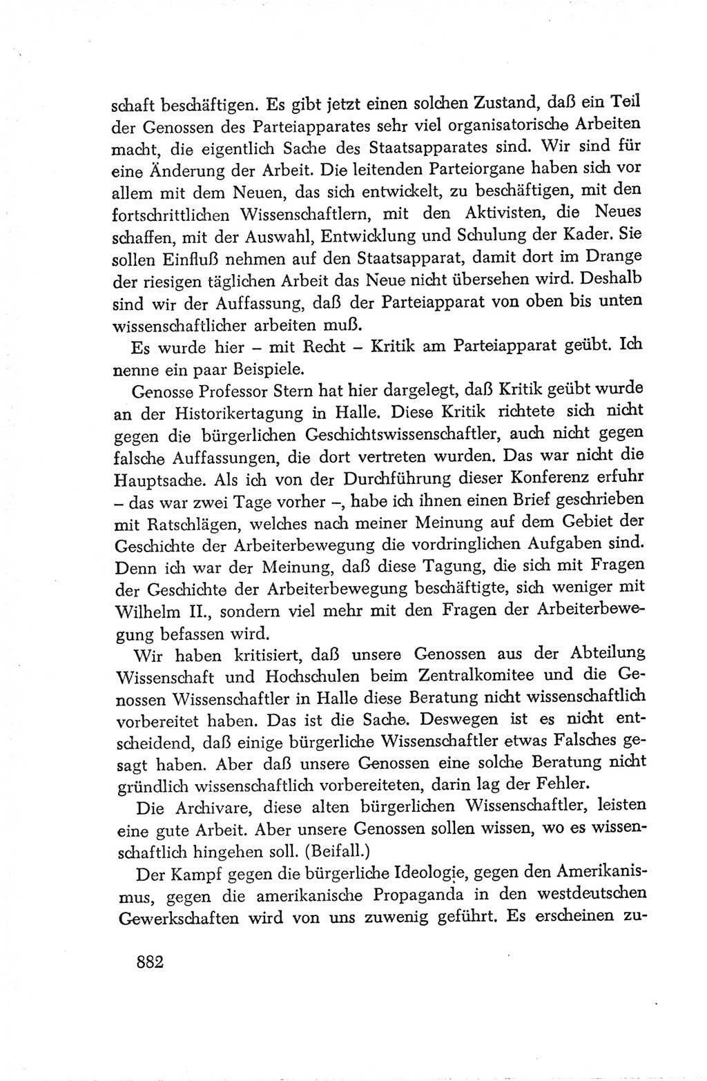 Protokoll der Verhandlungen des Ⅳ. Parteitages der Sozialistischen Einheitspartei Deutschlands (SED) [Deutsche Demokratische Republik (DDR)] 1954, Seite 882