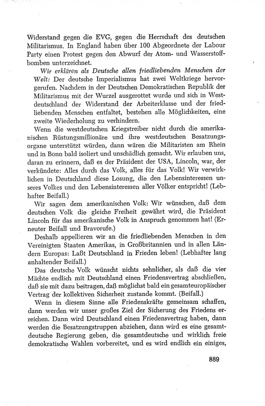Protokoll der Verhandlungen des Ⅳ. Parteitages der Sozialistischen Einheitspartei Deutschlands (SED) [Deutsche Demokratische Republik (DDR)] 1954, Seite 889