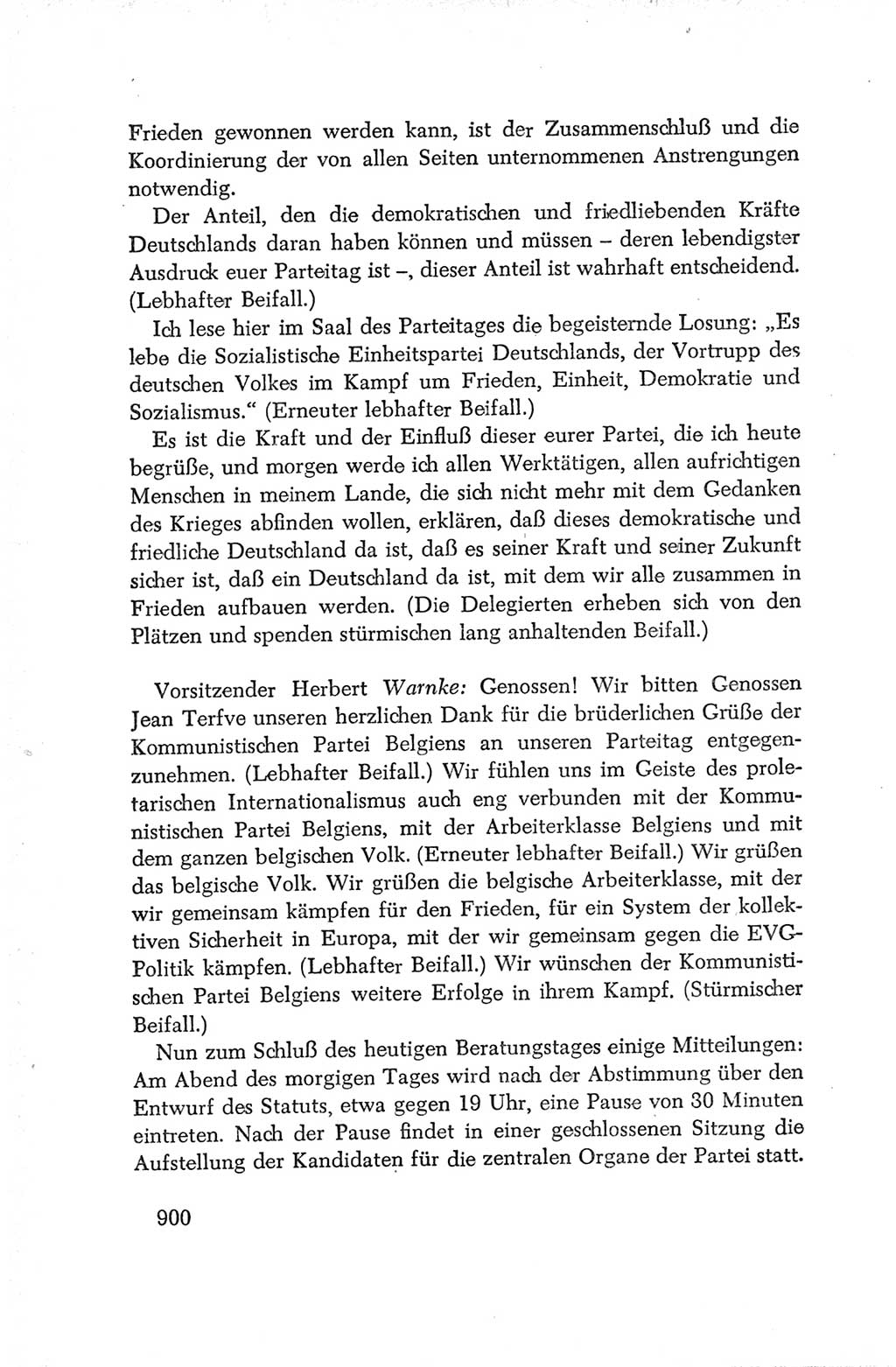 Protokoll der Verhandlungen des Ⅳ. Parteitages der Sozialistischen Einheitspartei Deutschlands (SED) [Deutsche Demokratische Republik (DDR)] 1954, Seite 900