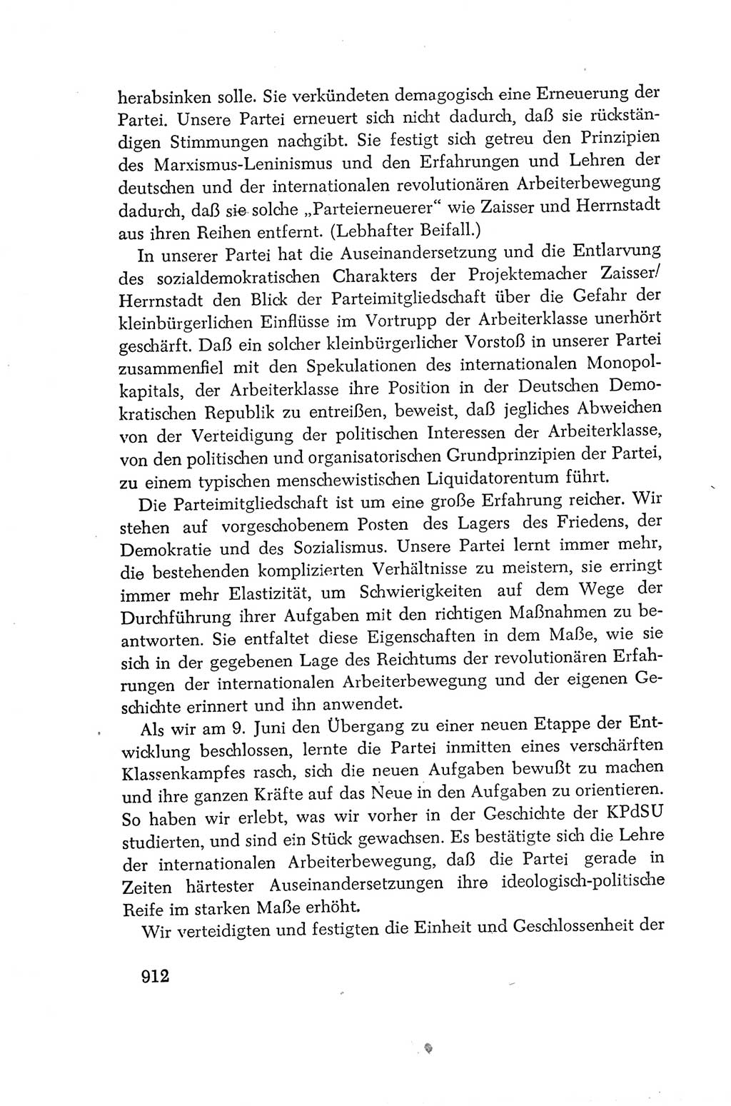 Protokoll der Verhandlungen des Ⅳ. Parteitages der Sozialistischen Einheitspartei Deutschlands (SED) [Deutsche Demokratische Republik (DDR)] 1954, Seite 912