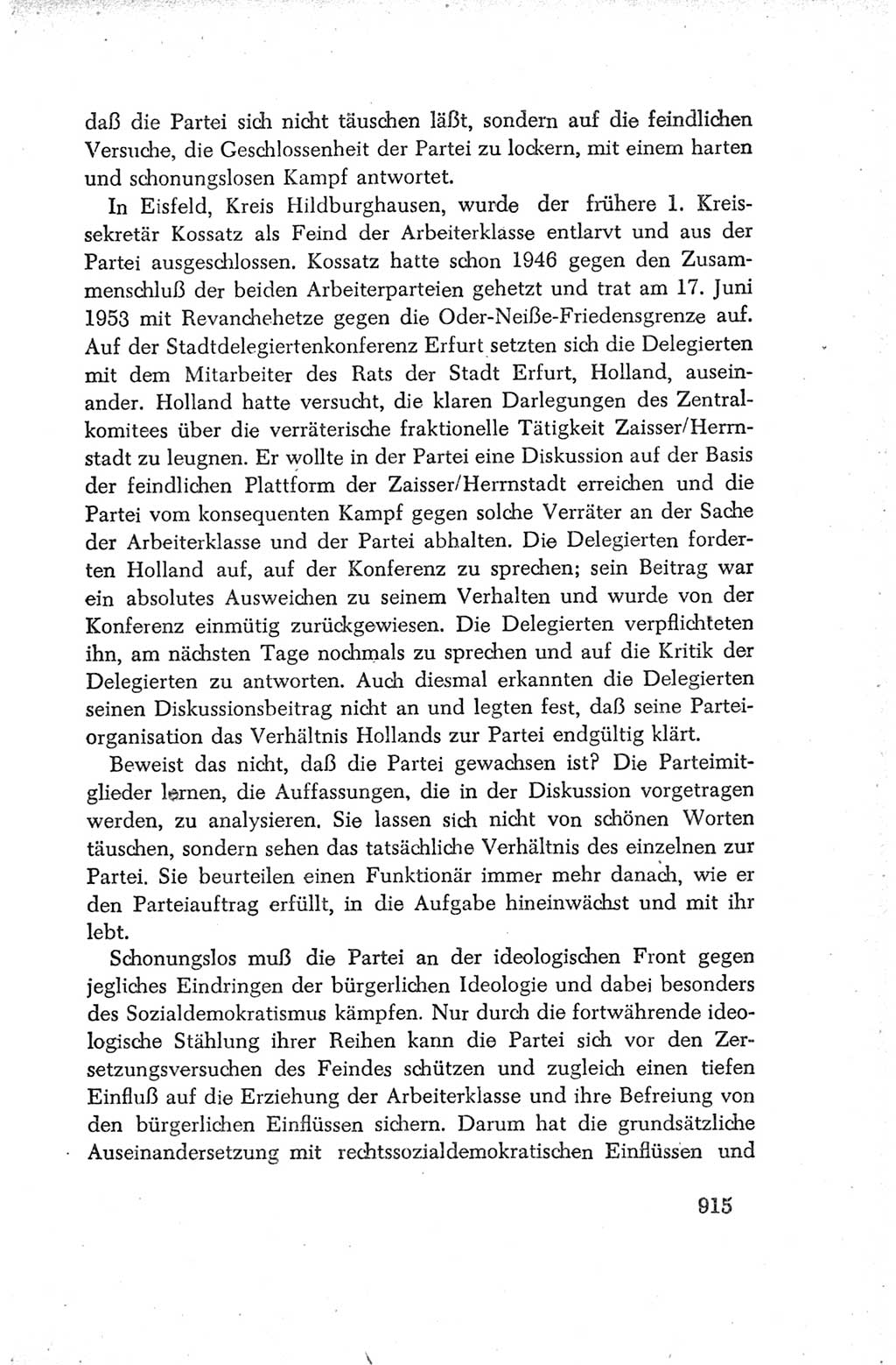 Protokoll der Verhandlungen des Ⅳ. Parteitages der Sozialistischen Einheitspartei Deutschlands (SED) [Deutsche Demokratische Republik (DDR)] 1954, Seite 915