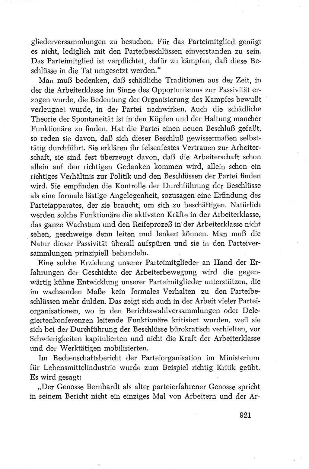 Protokoll der Verhandlungen des Ⅳ. Parteitages der Sozialistischen Einheitspartei Deutschlands (SED) [Deutsche Demokratische Republik (DDR)] 1954, Seite 921