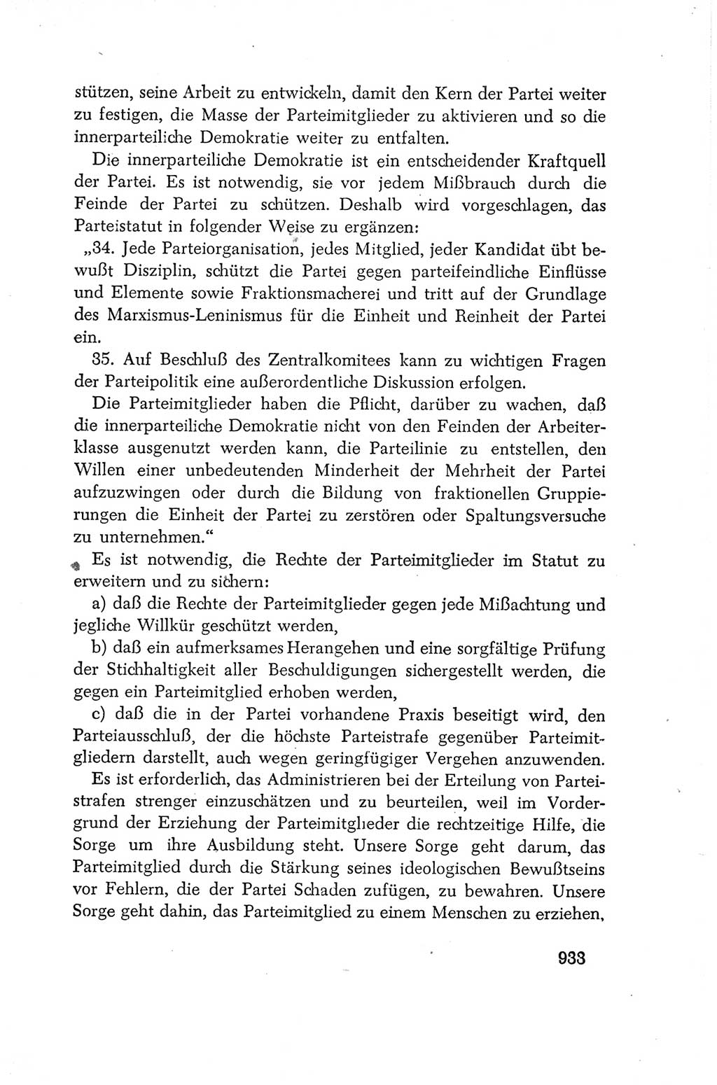 Protokoll der Verhandlungen des Ⅳ. Parteitages der Sozialistischen Einheitspartei Deutschlands (SED) [Deutsche Demokratische Republik (DDR)] 1954, Seite 933
