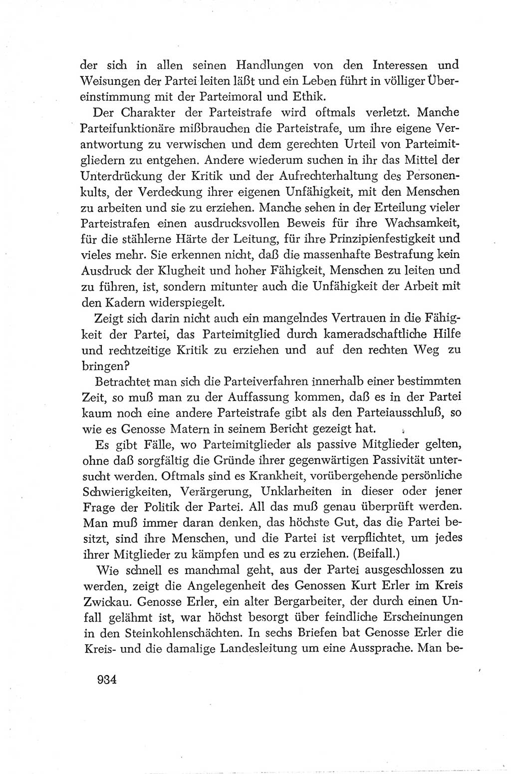 Protokoll der Verhandlungen des Ⅳ. Parteitages der Sozialistischen Einheitspartei Deutschlands (SED) [Deutsche Demokratische Republik (DDR)] 1954, Seite 934