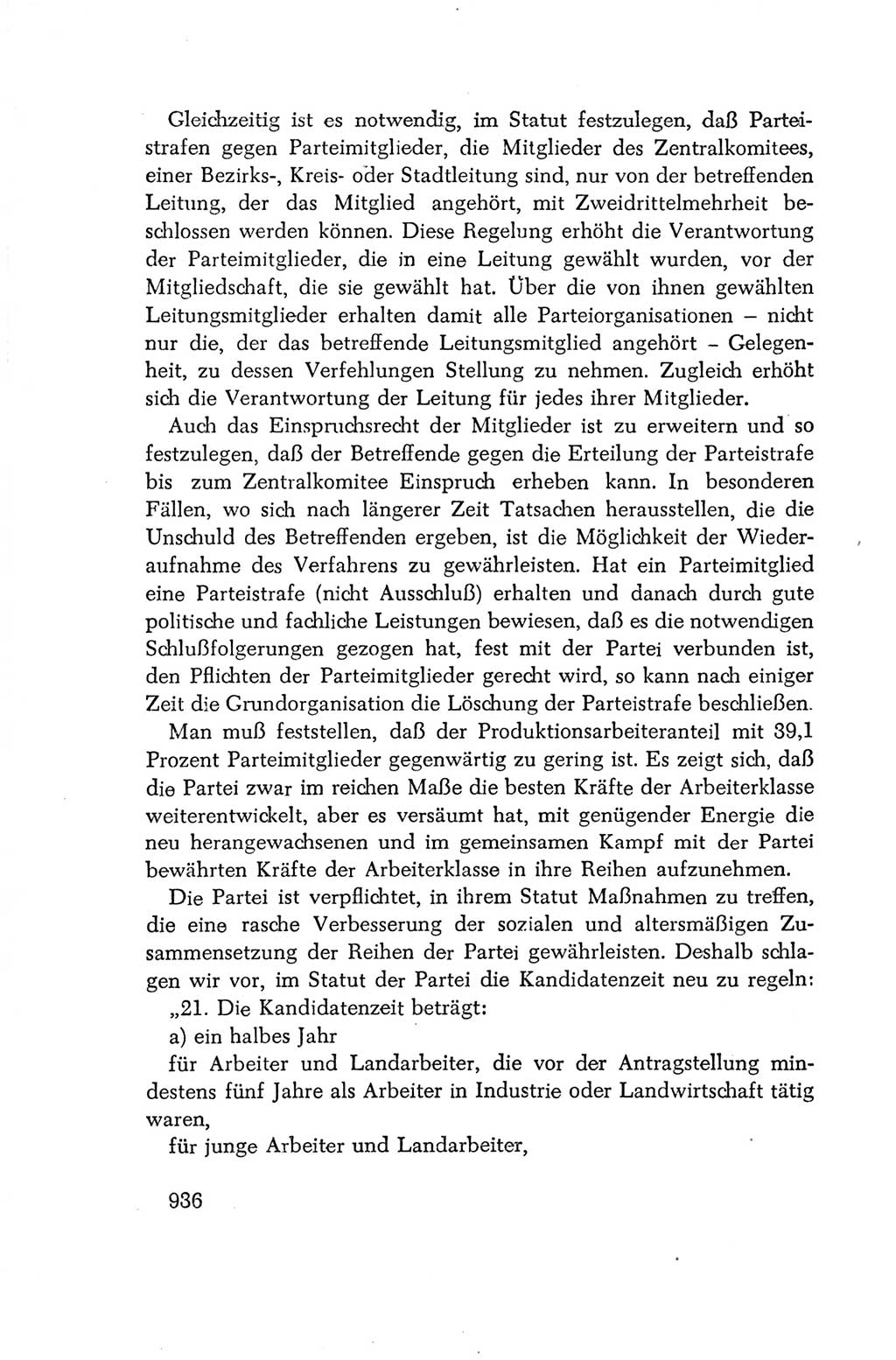 Protokoll der Verhandlungen des Ⅳ. Parteitages der Sozialistischen Einheitspartei Deutschlands (SED) [Deutsche Demokratische Republik (DDR)] 1954, Seite 936