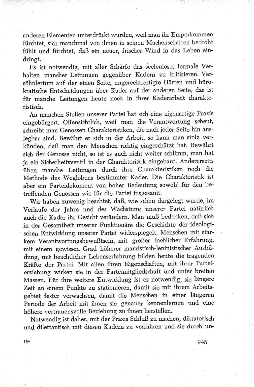 Protokoll der Verhandlungen des Ⅳ. Parteitages der Sozialistischen Einheitspartei Deutschlands (SED) [Deutsche Demokratische Republik (DDR)] 1954, Seite 945