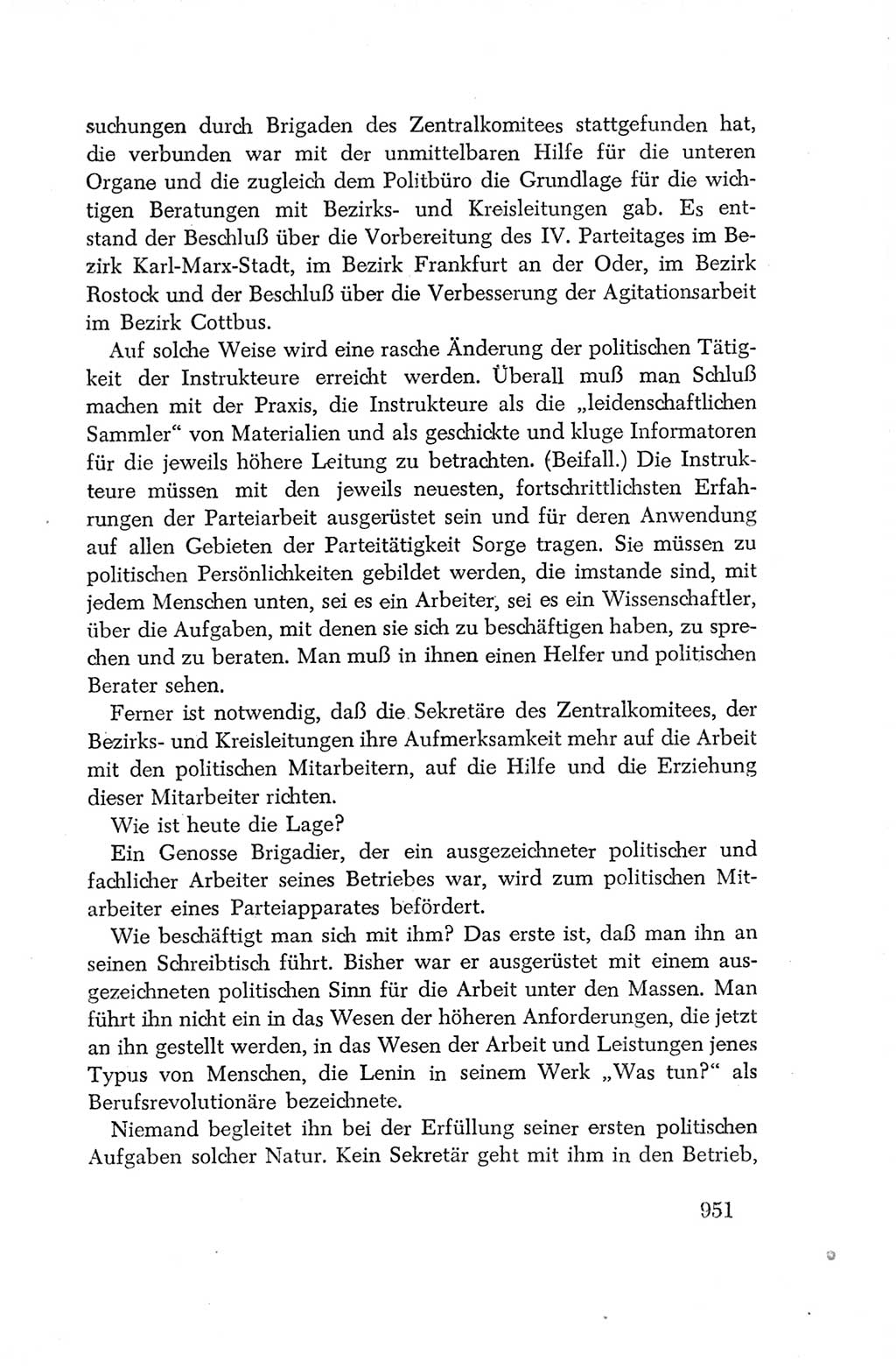 Protokoll der Verhandlungen des Ⅳ. Parteitages der Sozialistischen Einheitspartei Deutschlands (SED) [Deutsche Demokratische Republik (DDR)] 1954, Seite 951