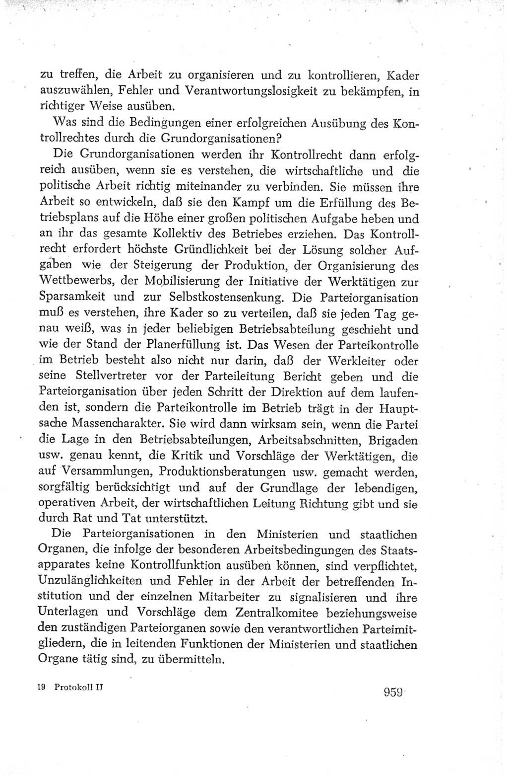 Protokoll der Verhandlungen des Ⅳ. Parteitages der Sozialistischen Einheitspartei Deutschlands (SED) [Deutsche Demokratische Republik (DDR)] 1954, Seite 959
