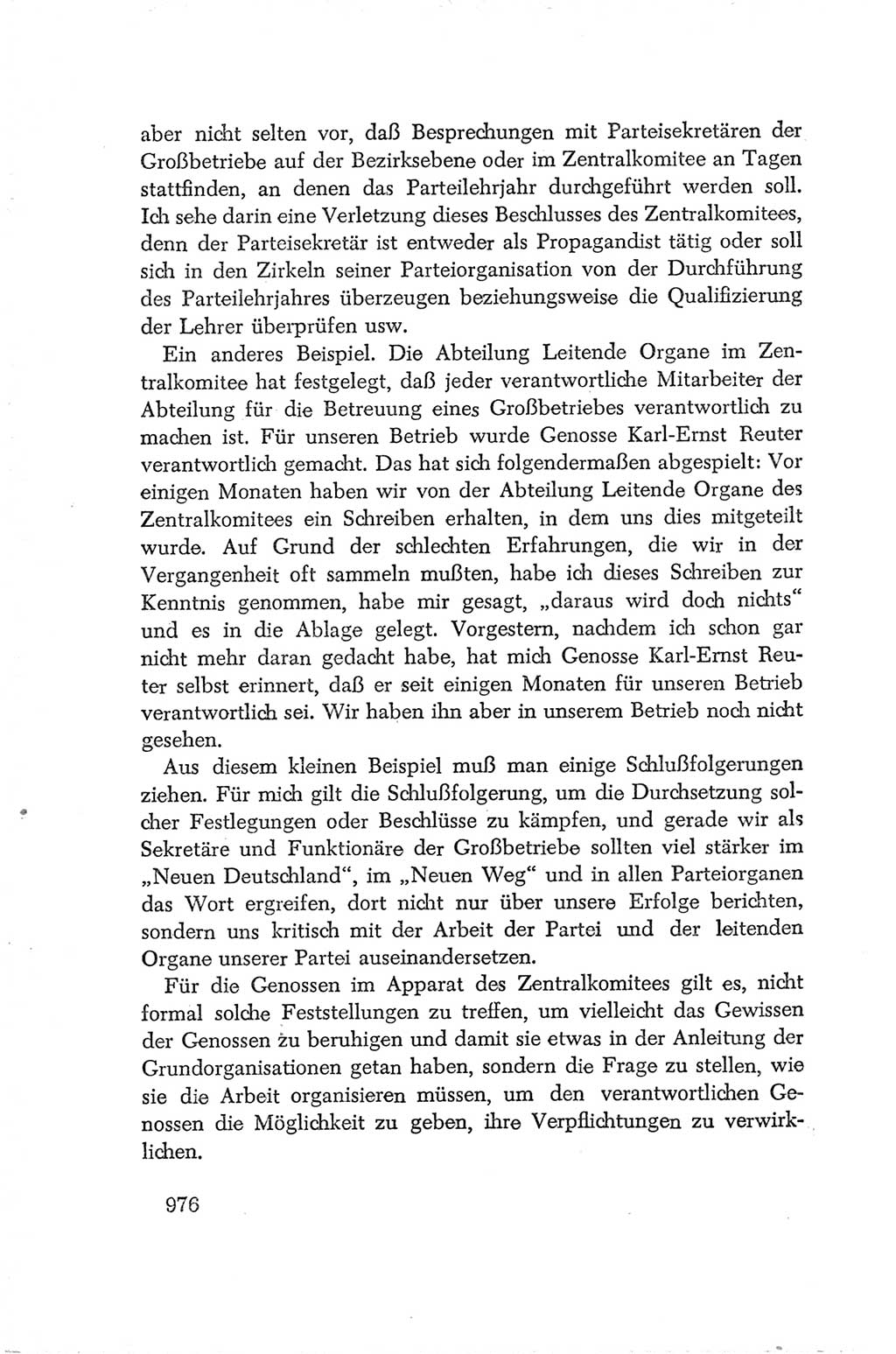 Protokoll der Verhandlungen des Ⅳ. Parteitages der Sozialistischen Einheitspartei Deutschlands (SED) [Deutsche Demokratische Republik (DDR)] 1954, Seite 976