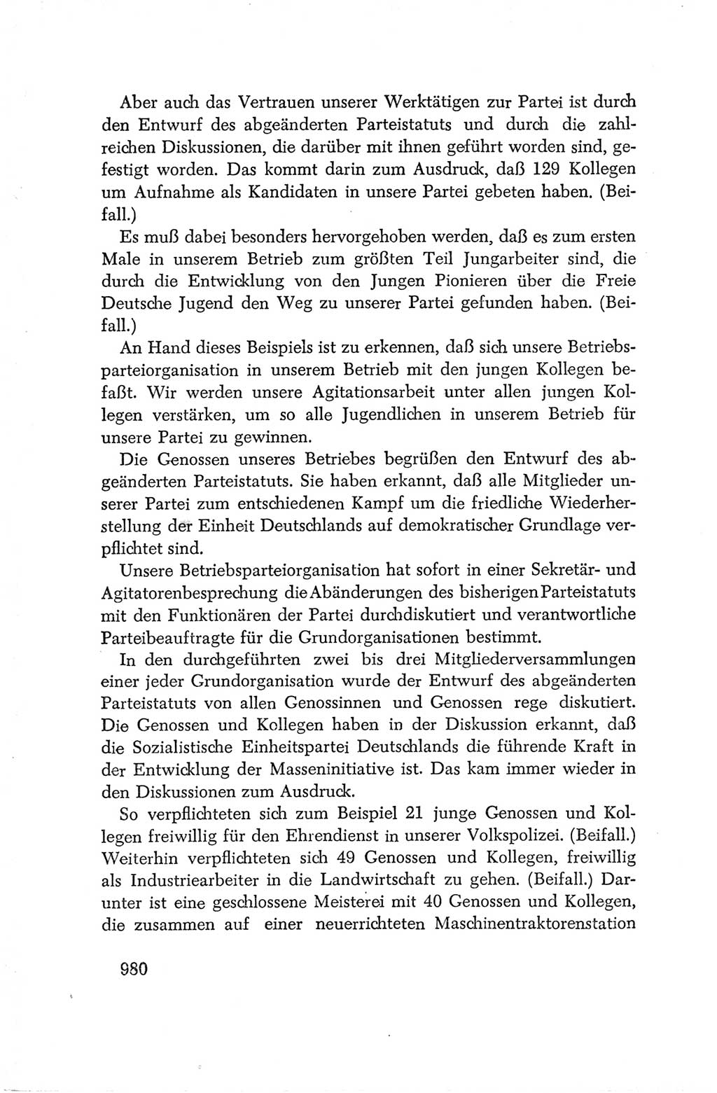 Protokoll der Verhandlungen des Ⅳ. Parteitages der Sozialistischen Einheitspartei Deutschlands (SED) [Deutsche Demokratische Republik (DDR)] 1954, Seite 980