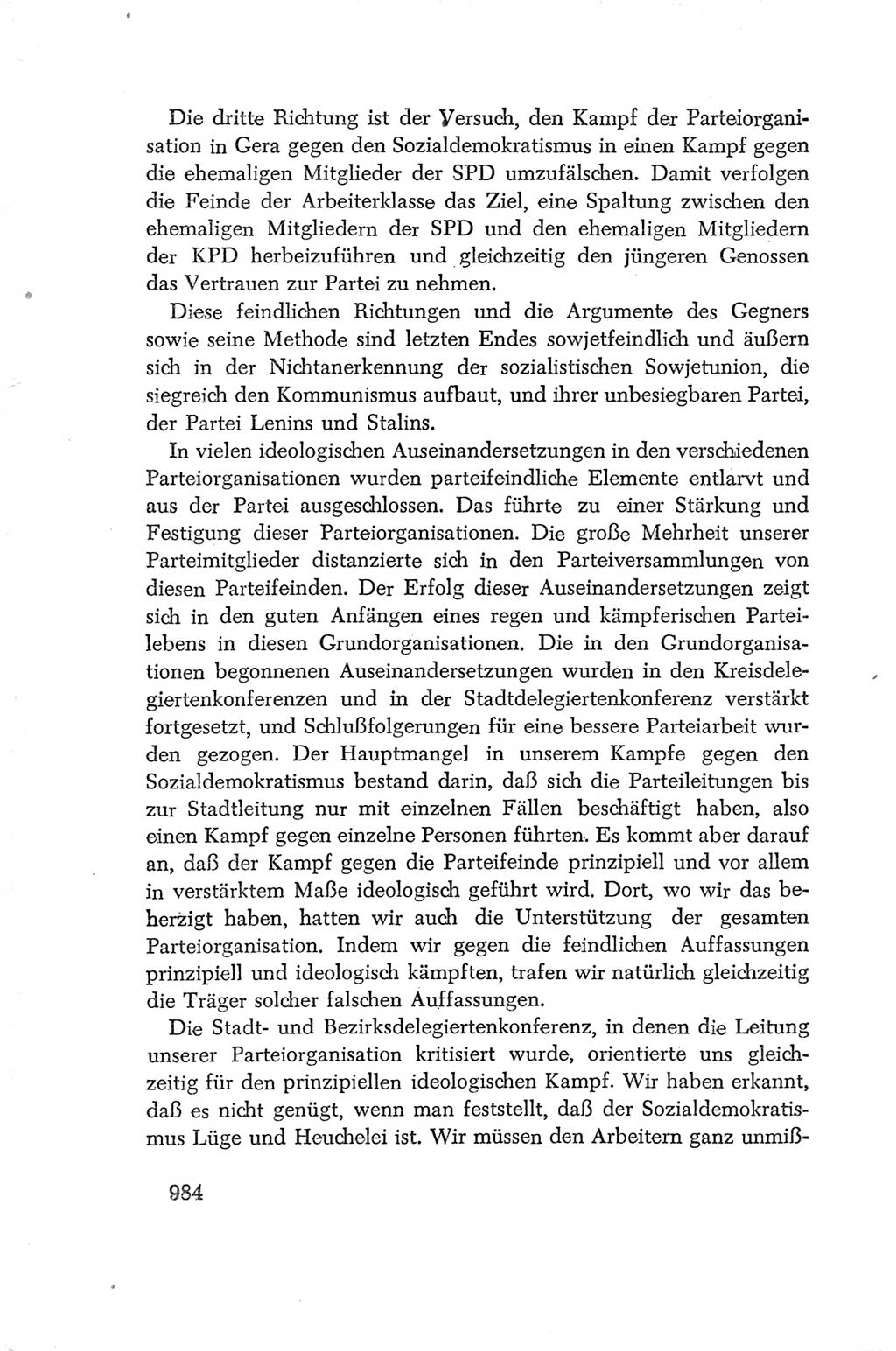 Protokoll der Verhandlungen des Ⅳ. Parteitages der Sozialistischen Einheitspartei Deutschlands (SED) [Deutsche Demokratische Republik (DDR)] 1954, Seite 984