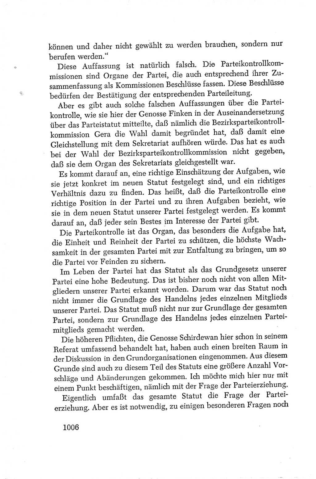 Protokoll der Verhandlungen des Ⅳ. Parteitages der Sozialistischen Einheitspartei Deutschlands (SED) [Deutsche Demokratische Republik (DDR)] 1954, Seite 1006