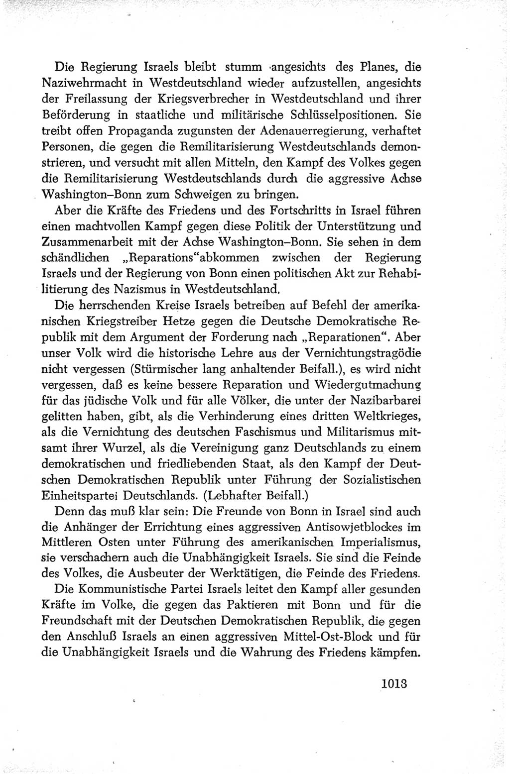 Protokoll der Verhandlungen des Ⅳ. Parteitages der Sozialistischen Einheitspartei Deutschlands (SED) [Deutsche Demokratische Republik (DDR)] 1954, Seite 1013
