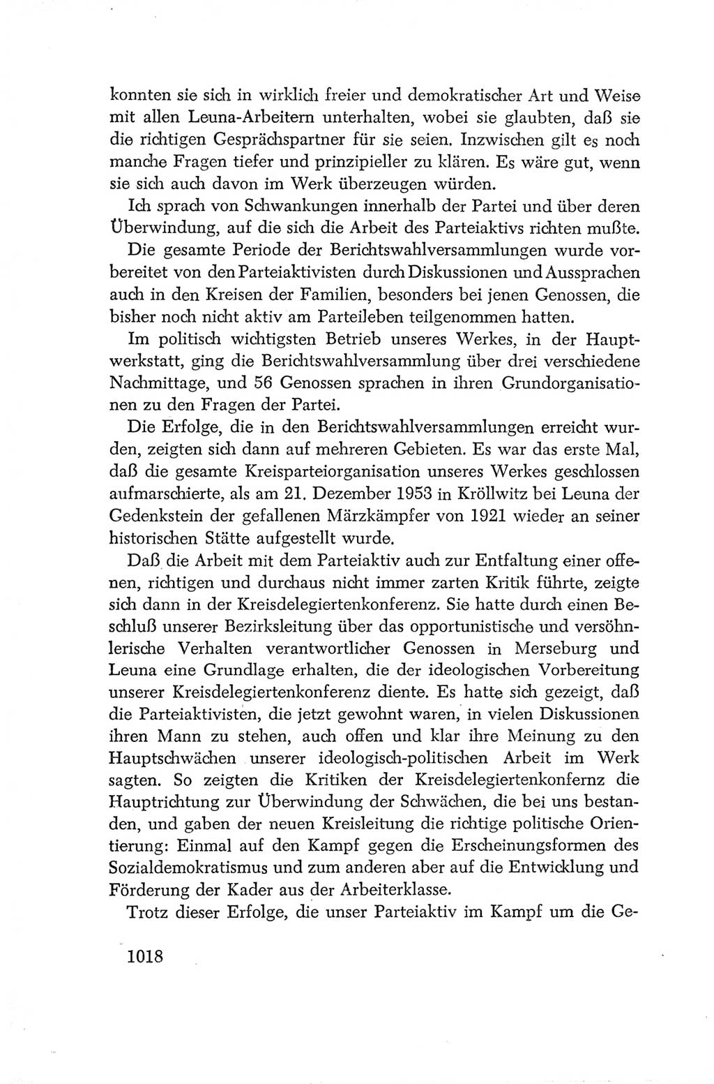 Protokoll der Verhandlungen des Ⅳ. Parteitages der Sozialistischen Einheitspartei Deutschlands (SED) [Deutsche Demokratische Republik (DDR)] 1954, Seite 1018
