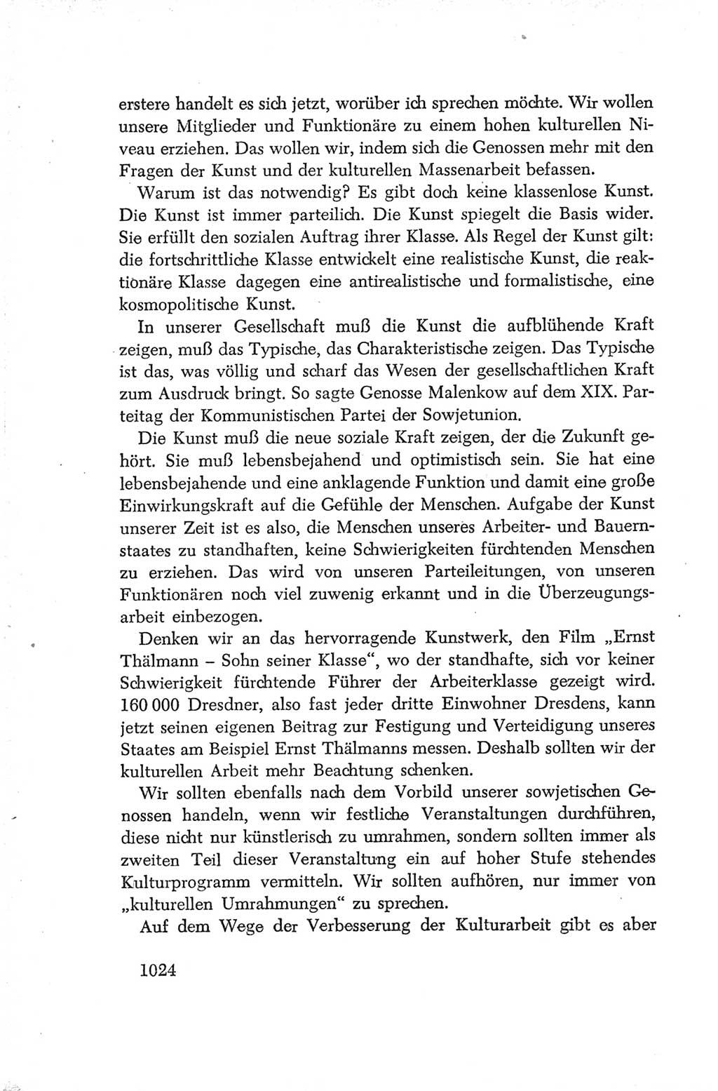Protokoll der Verhandlungen des Ⅳ. Parteitages der Sozialistischen Einheitspartei Deutschlands (SED) [Deutsche Demokratische Republik (DDR)] 1954, Seite 1024