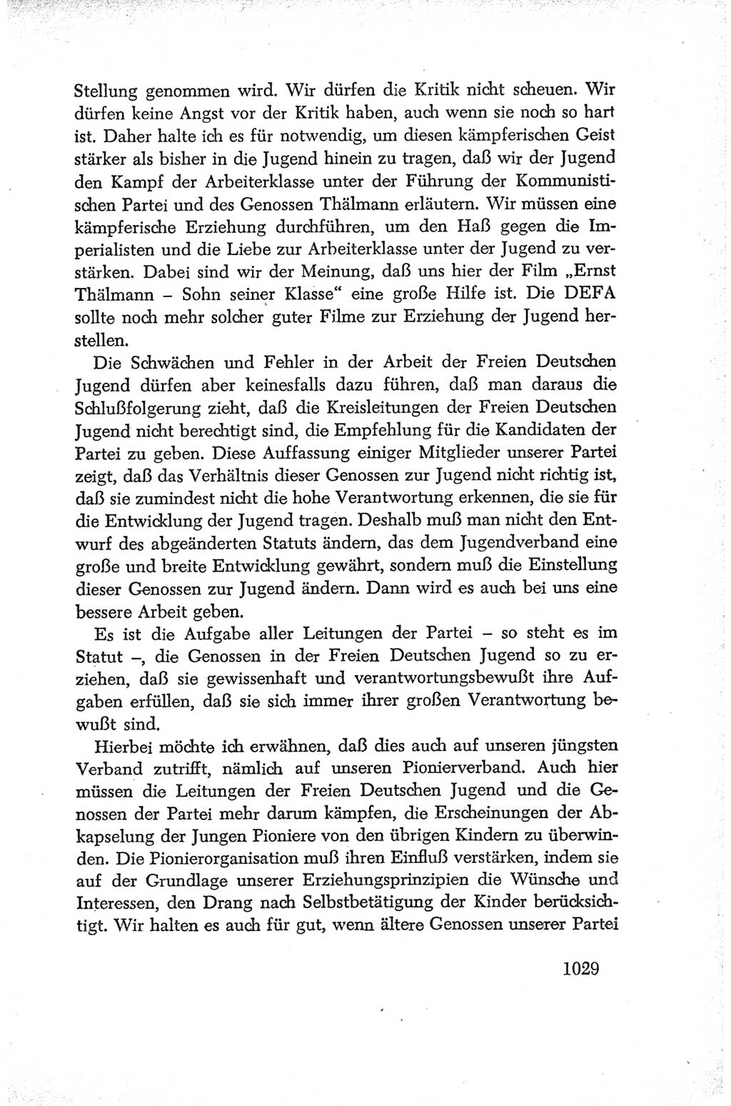 Protokoll der Verhandlungen des Ⅳ. Parteitages der Sozialistischen Einheitspartei Deutschlands (SED) [Deutsche Demokratische Republik (DDR)] 1954, Seite 1029
