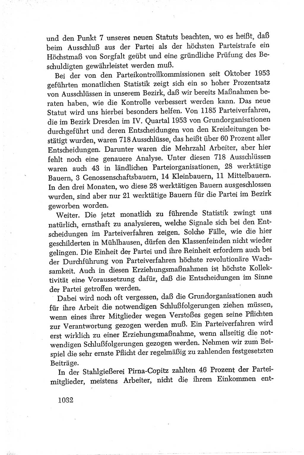 Protokoll der Verhandlungen des Ⅳ. Parteitages der Sozialistischen Einheitspartei Deutschlands (SED) [Deutsche Demokratische Republik (DDR)] 1954, Seite 1032