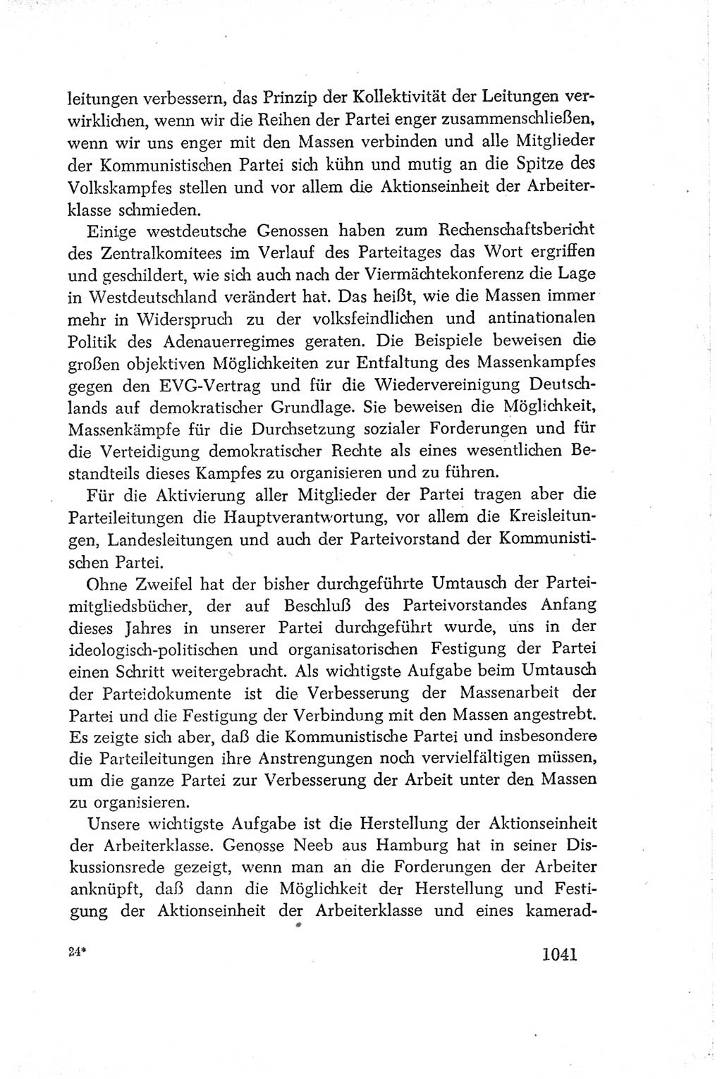 Protokoll der Verhandlungen des Ⅳ. Parteitages der Sozialistischen Einheitspartei Deutschlands (SED) [Deutsche Demokratische Republik (DDR)] 1954, Seite 1041