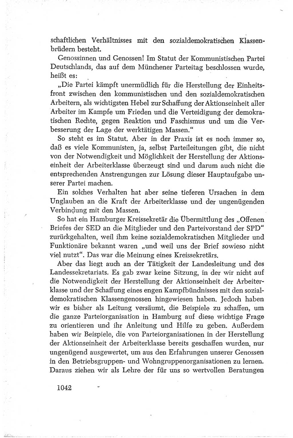 Protokoll der Verhandlungen des Ⅳ. Parteitages der Sozialistischen Einheitspartei Deutschlands (SED) [Deutsche Demokratische Republik (DDR)] 1954, Seite 1042